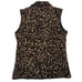 Chico's Travelers Women's Animal Print Vest Size 0 Leopard Removable Collar EUC