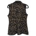 Chico's Travelers Women's Animal Print Vest Size 0 Leopard Removable Collar EUC