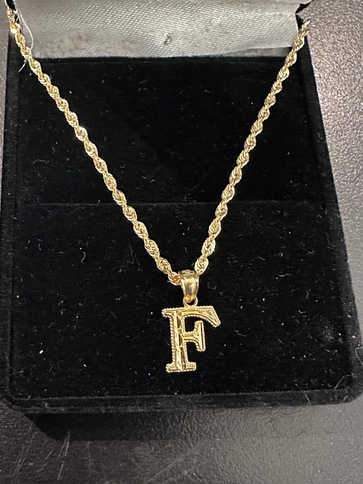 10kt gold chain and charm
