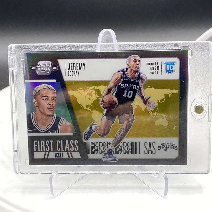 2022-23 Contenders Optic Jeremy Sochan RC First Class Ticket Gold!! 05/10