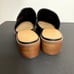 NWT Crown Vintage Black Heeled Mules