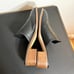 NWT Crown Vintage Black Heeled Mules