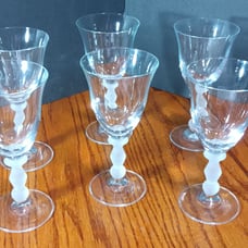 Mikasa Kensington frosted stem water goblets
