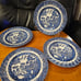 Queens Dining Blue Willow Set of 4 Salad Plates Made in Malaysia