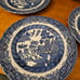 Queens Dining Blue Willow Set of 4 Salad Plates Made in Malaysia
