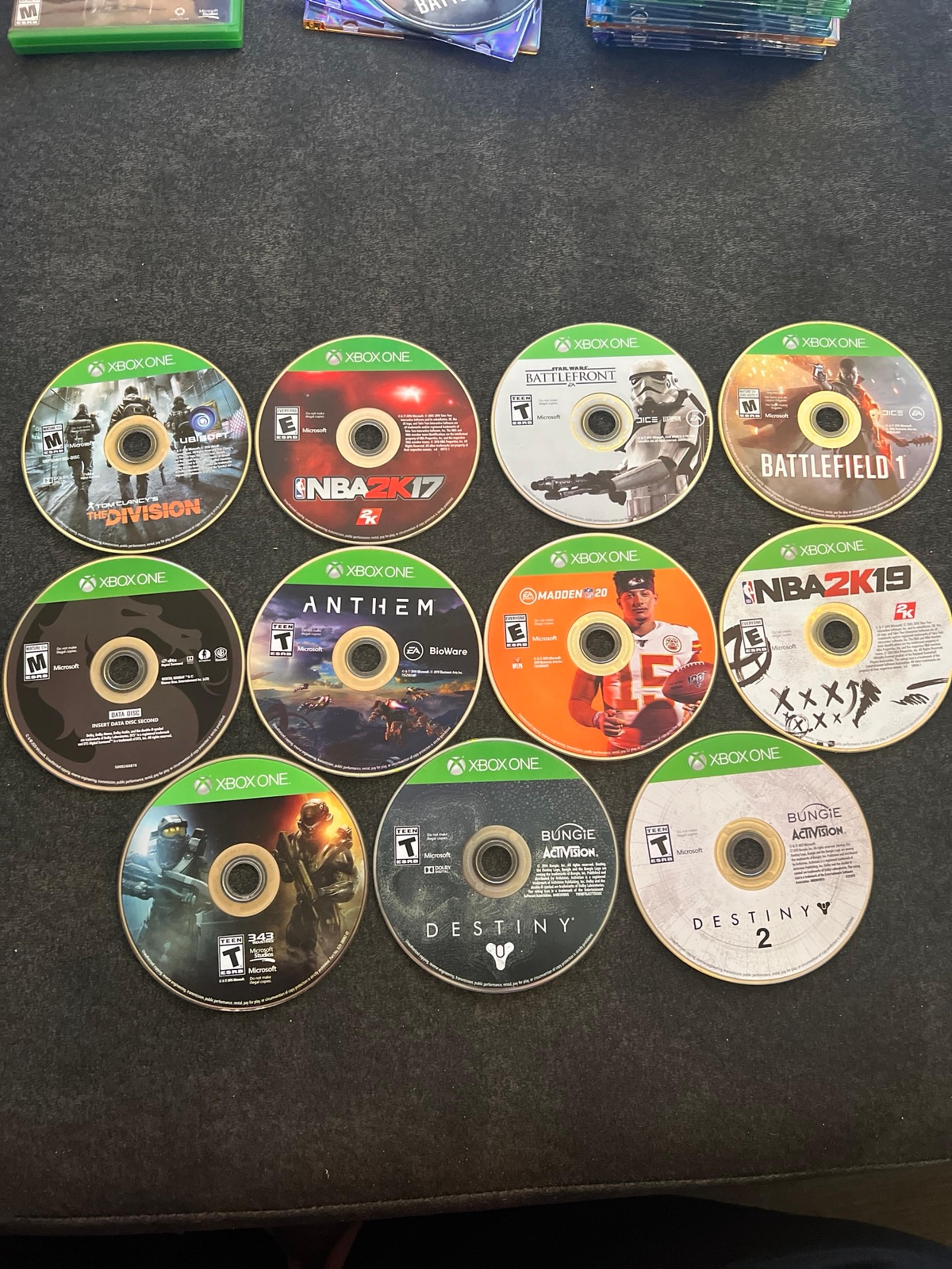 11 Game Disc Only Lot for Xbox One