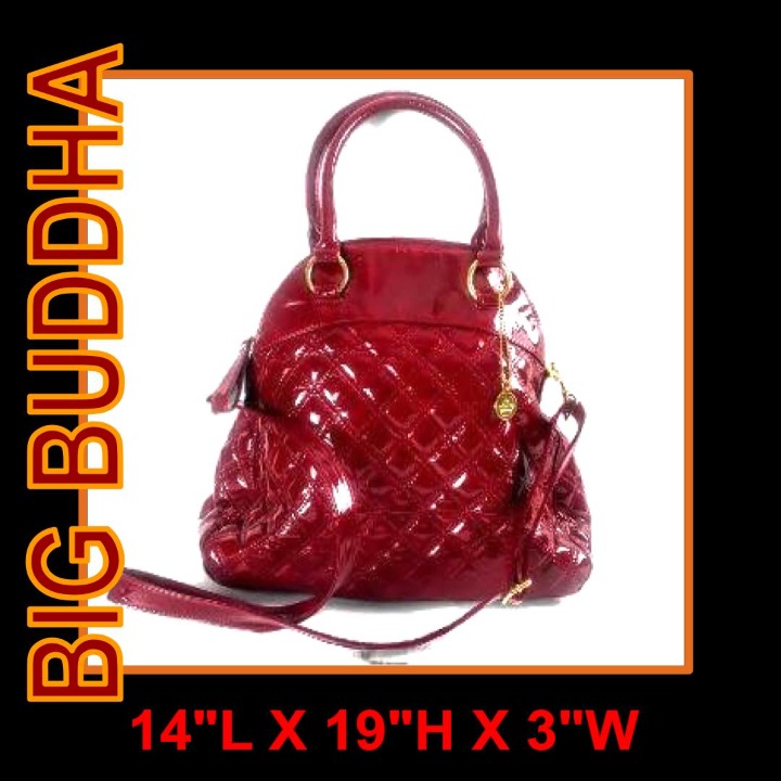 Big Buddha Quilted Patent Leather Bag