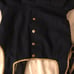 Navy blue and gold Lolita dress with cape