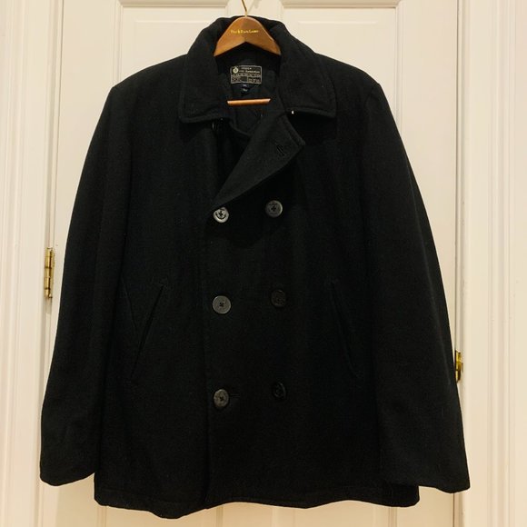 J. Crew Mens Wool Pea Coat Size XL