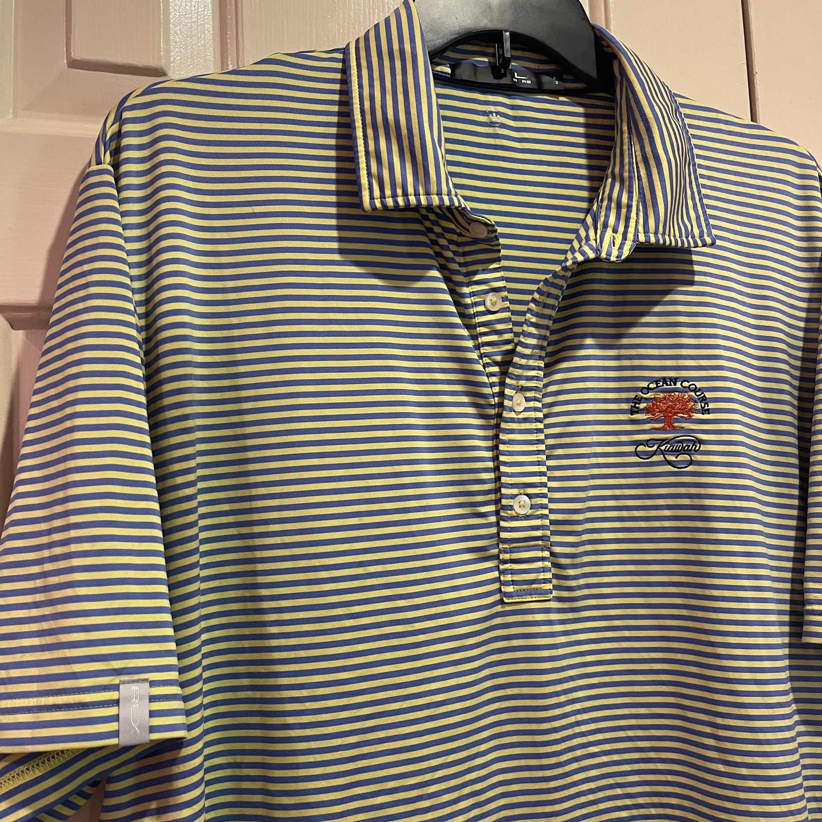 RLX Ocean Course Kiawah Classic Striped Polo Shirt Size XL