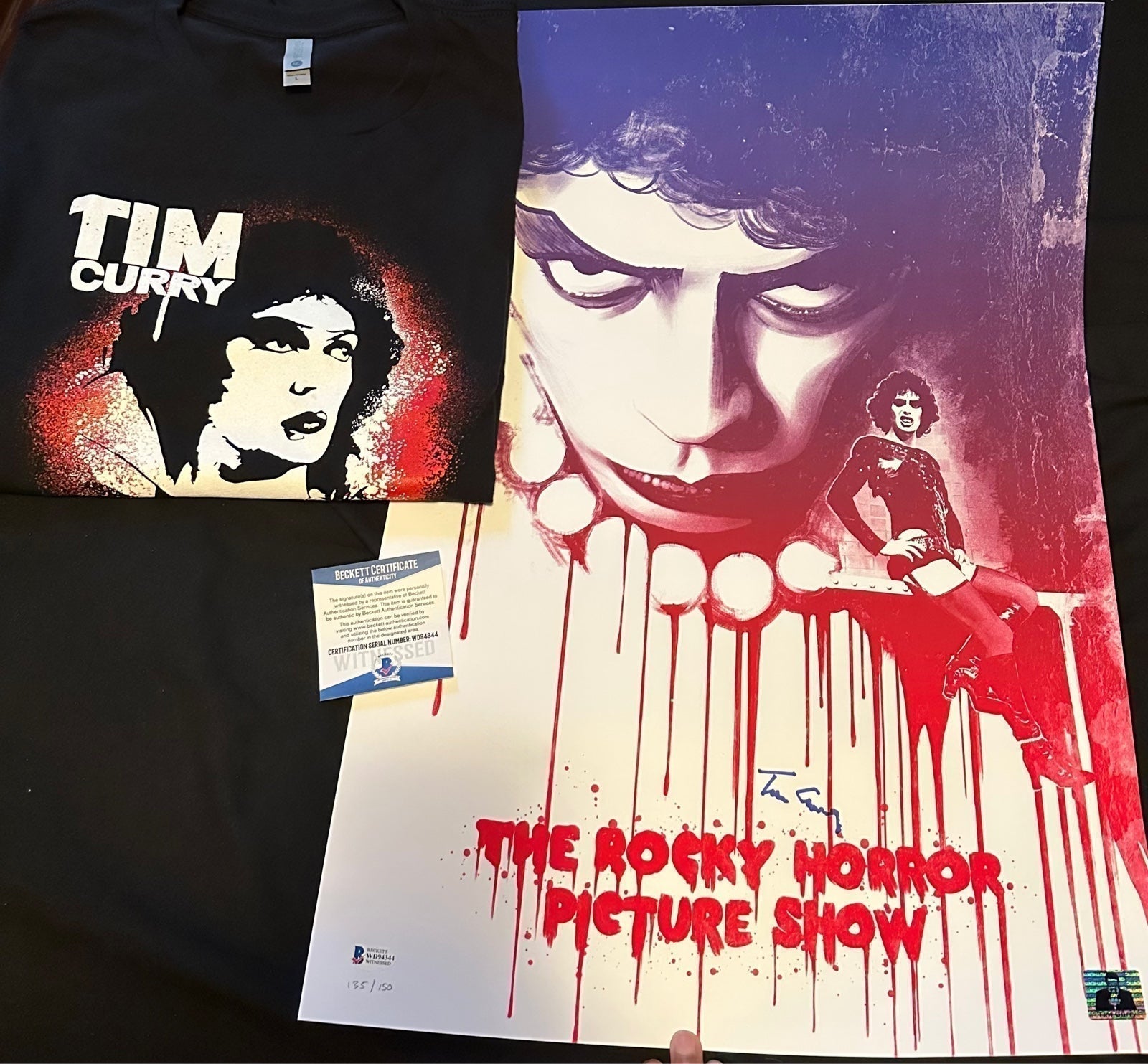 Tim Curry signed rocky horror Lithograph