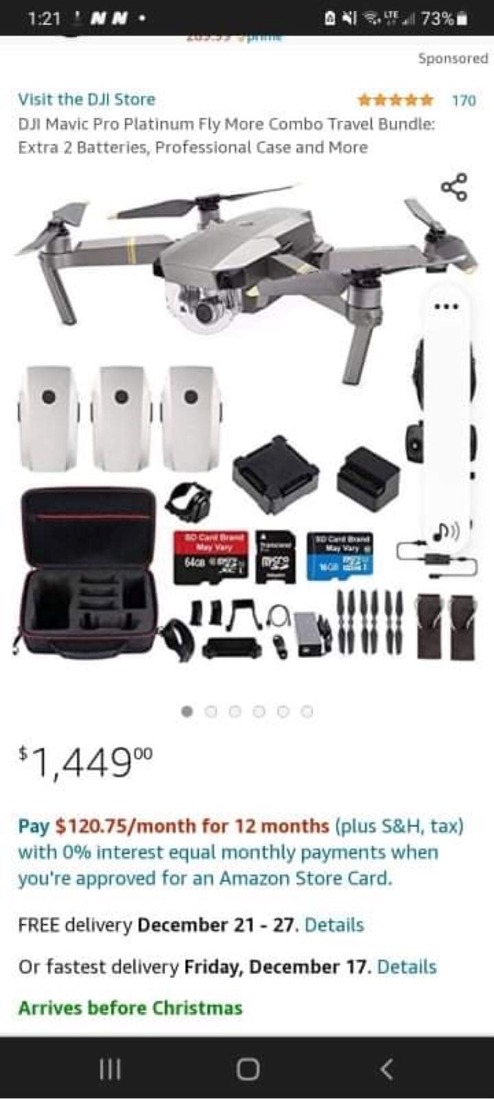 DJI Mavic Pro Quadcopter Platinum Drone