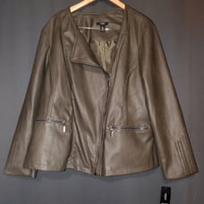 Faux Leather Green Jacket Size 3XL NWT