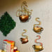 4 Pieces Metal Coffee Cup Wall Decor Bar Cafe Themed Art Decoration.