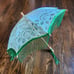 Mint Lace w/ Green Beads Tassel Fringer Parasol