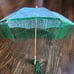 Mint Lace w/ Green Beads Tassel Fringer Parasol
