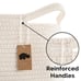 3pc EXTRA Large Blanket Basket for Nursery or Living Room - Woven Cotton Rope La