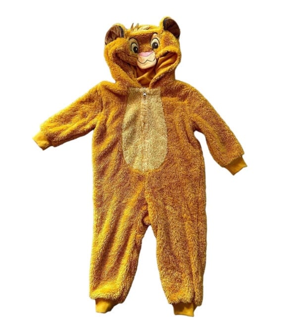 Disney Store Simba The Lion King Costume Pajama Jumpsuit Bodysuit Kids Size 3
