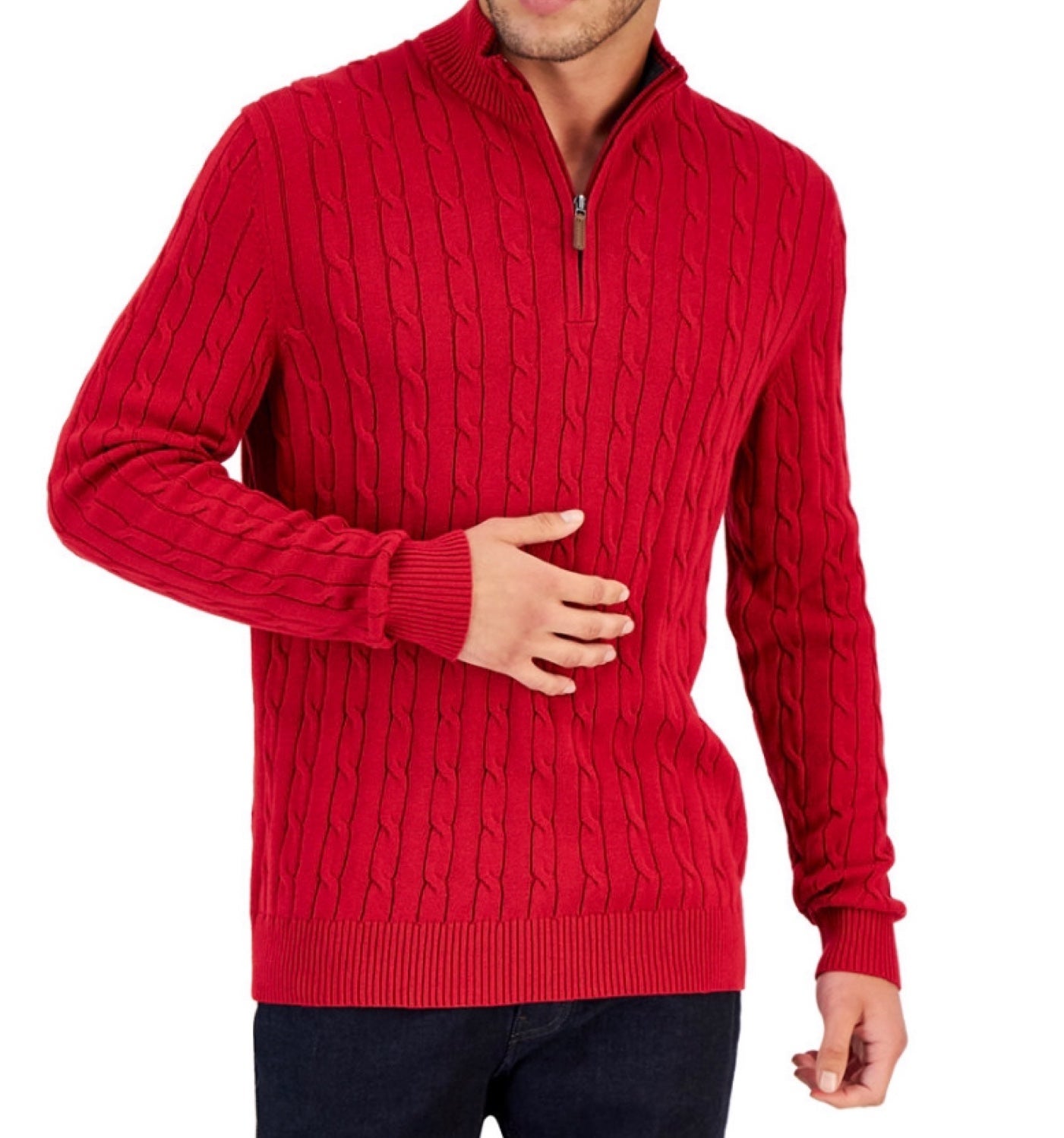 Men’s Classic Cable Knit Cotton Sweater