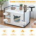 Enclosure Hidden Litter Furniture Cabinet with 2-Tier Storage Shelf L4