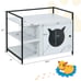 Enclosure Hidden Litter Furniture Cabinet with 2-Tier Storage Shelf L4
