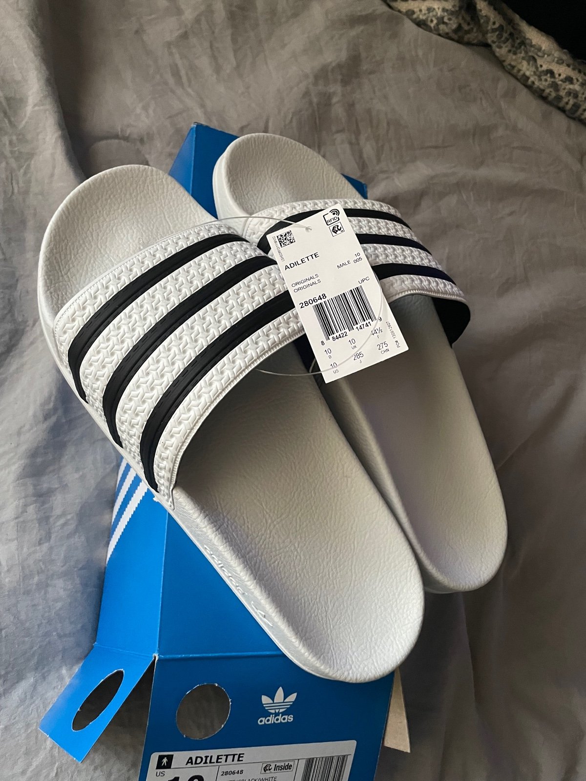 Adidas slides size 10 men