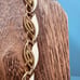 Trifari Cream White Enamel Necklace Vintage Collar Choker Twisted Gold Tone 18
