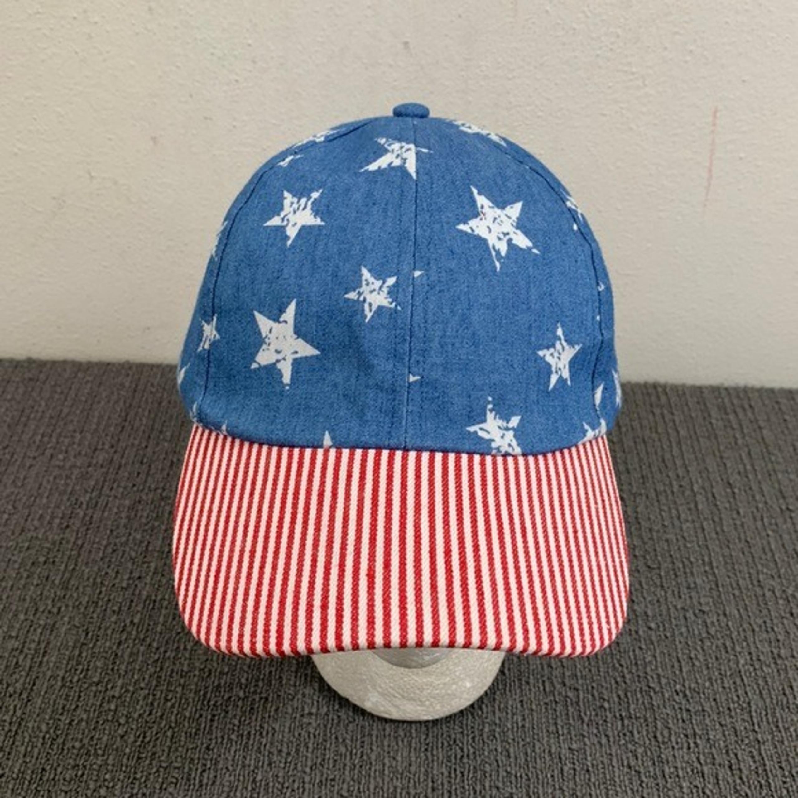 No Boundaries Baseball Hat Womens One Size Stars & Stripes Americana Strapback