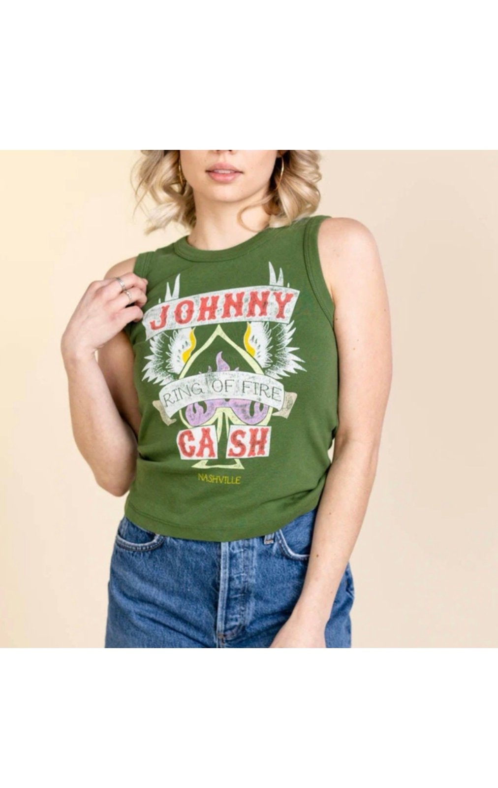 DAYDREAMER Johny Cash Ring Of Fire Nashville Tee NWOT