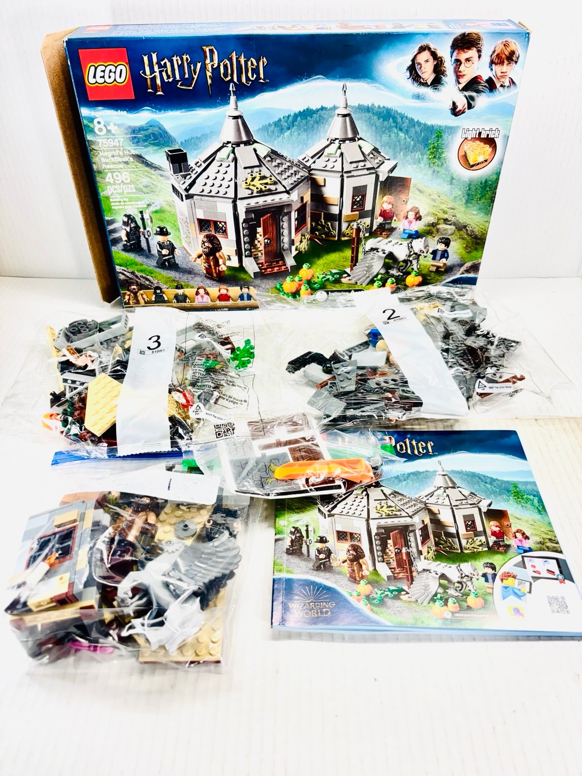 LEGO Harry Potter Hagrid's Hut: Buckbeak's Rescue 75947 Complete Open Bag Read!