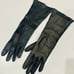 Vintage Parisian Women’s 1940’s Elbow Length Gloves Size 6 Black Kidskin France