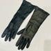 Vintage Parisian Women’s 1940’s Elbow Length Gloves Size 6 Black Kidskin France
