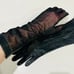 Vintage Parisian Women’s 1940’s Elbow Length Gloves Size 6 Black Kidskin France