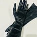 Vintage Parisian Women’s 1940’s Elbow Length Gloves Size 6 Black Kidskin France