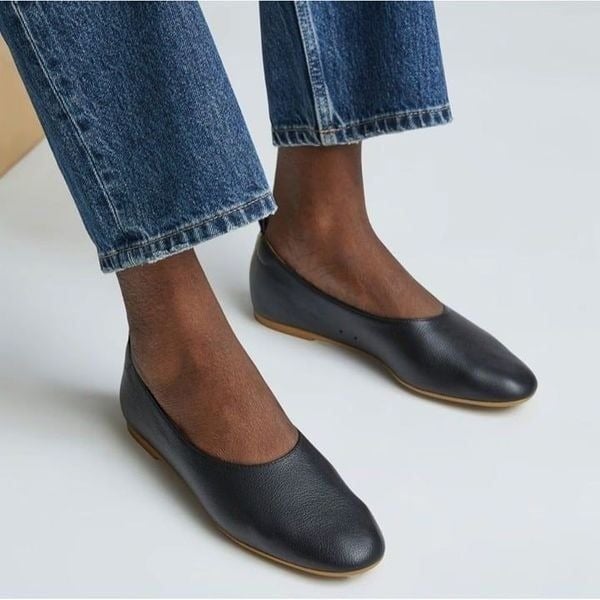 Everlane The Italian Leather Day Glove in Black 10.5 Womens Shoes Loafer Flats