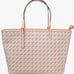 NWT Tory Burch Geo Logo Top Zip Tote Dusted Blush Light Pink