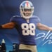 Framed poster signed by NFL New York Gia