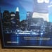 Framed poster signed by NFL New York Gia