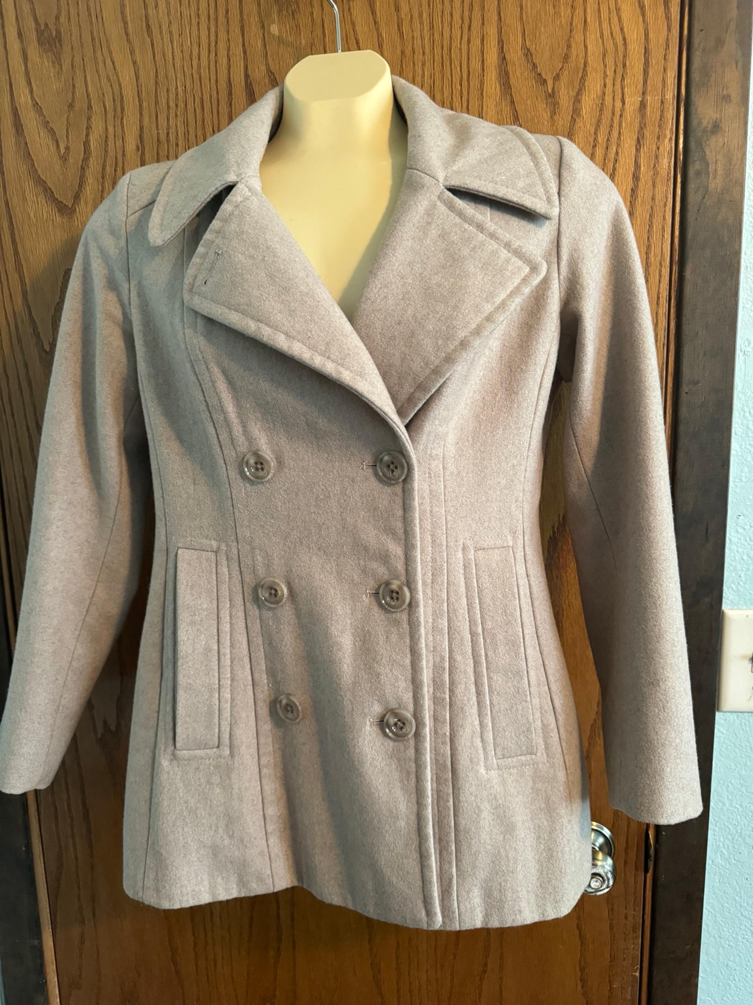 Coat Anne Klein Wool Pea Coat Medium