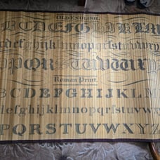 Bamboo typography rug