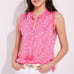 Vineyard Vines -1504 NWOT Oleander Floral Ruffle Popover Pink Floral Blouse L
