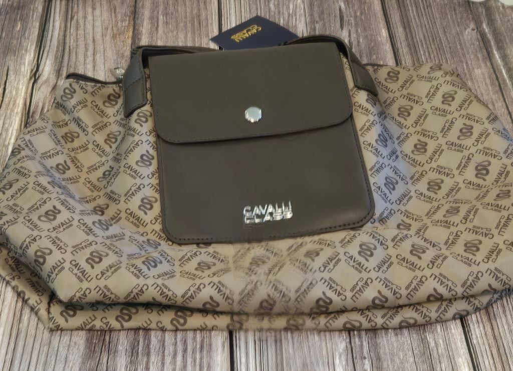 Cavalli Class Brown and Tan Tote Bag