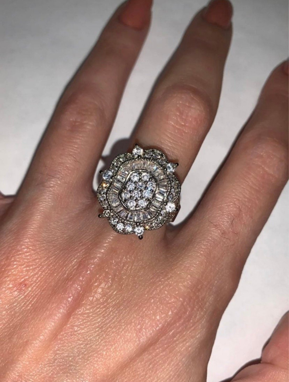 Statement Dainty Classic Silver Engagement Ring