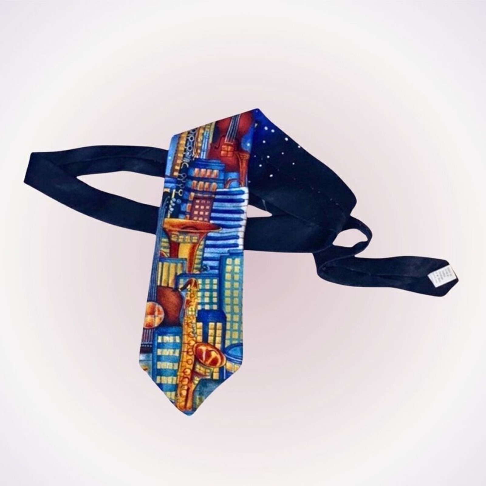 RM Style Music City Design Silk Neck Tie | Sz OS