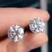 18K White Gold 8mm Screwback Diamond Stud Earrings