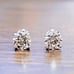 18K White Gold 8mm Screwback Diamond Stud Earrings
