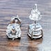18K White Gold 8mm Screwback Diamond Stud Earrings