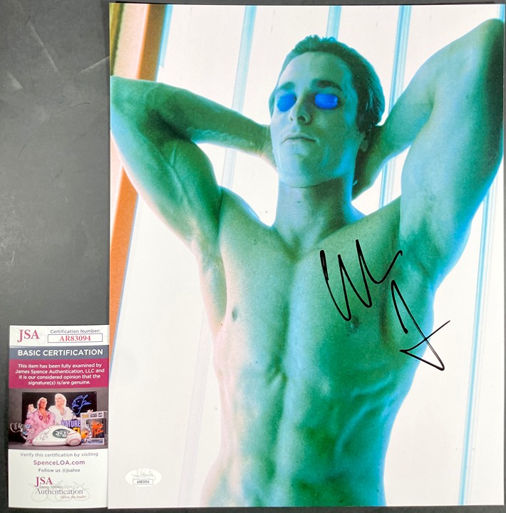 Christian Bale Signed American Psycho 11x14 Photo J Autograph Bateman JSA COA