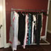 Industrial Grade Z-Base Garment Rack 400lb Load with 62in extra long bar