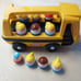 Vintage Little Tikes School Bus with 11 Little Tikes Figures, fair used cond.